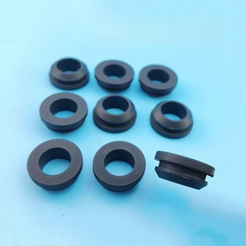 WALNUTS 4.5-50.6mm Silicone Rubber Grommets, Wire Organizer, Cable Wiring Protect Bushes, Desk Wire Inlet Outlet Seal Ring Gasket BLACK (Color : 17mm, Size : 10pcs)