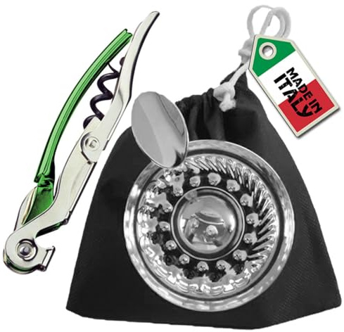 Kit Sommelier AIS Dégustation Vin - Tastevin & Tire-bouchon Professionnels - By EUPOSIA (Vert)