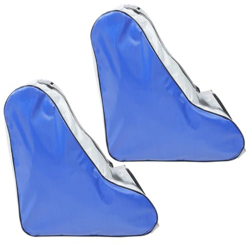 Anneome Rollschuhtaschen Blau aus Oxford Stoff für Rollschuhe 2 Stück mit Reißverschluss Tragbar Bequemes Handtaschen Design für Outdoor Einsatz