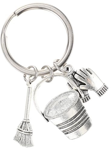 COSMEVIVI Keychain Pendant for Housekeeping Theme Keyring Cleaning Staff Design Creative Luggage Pendant Backpack Hanging Decoration Thank You for Cleaning Staff