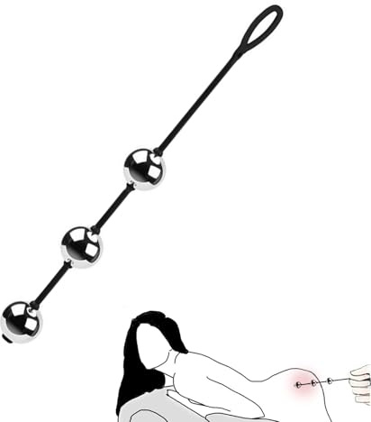 Analkette Mit 3 Kugel Anus Dilatator Metall Analbeads Edelstahl Analkugeln Liebeskugel Buttplug-Kette Beckenboden Kugeln für Frau Analkugeln für Mann Beckenboden Kugeln Analkugeln für Frau(30mm)