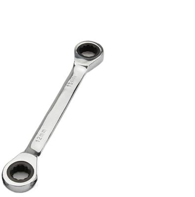 Juego de Llaves inglesas, Herramientas manuales métricas con Revestimiento, Llave de trinquete, Llave de trinquete de Doble Cabezal con Anillo de Cromo vanadio Reversible de 13-14-15-16-17-1