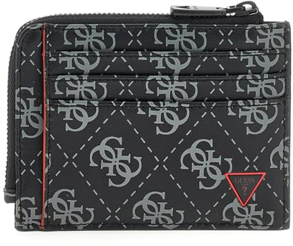Guess Milano Small, Kartenetui, Portemonnaie, Schwarz-Grau