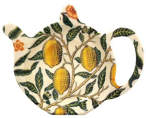 The Leonardo Collection William Morris Porte-sachets de thé en céramique élégant avec Motif de Fruits emblématiques Parfait pour l'heure du thé ou comme pièce décorative de Cuisine