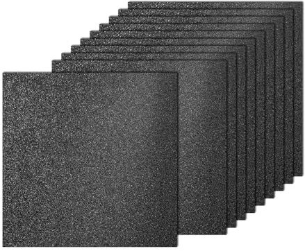 PATIKIL 20Fogli Carta Glitterata Nera, 12x12Pollici Carta Glitterata brillante per Scrapbooking 250gsm Carta Brillante per Artigianato Scrapbook DIY Arte Matrimonio Feste