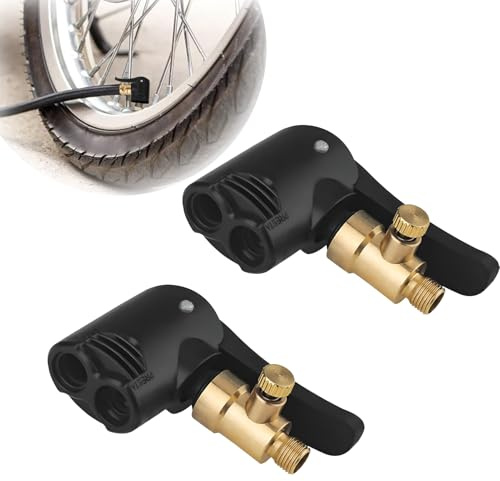 AONAYO 2 Stück Adapter Französisches Ventil,Französisches Ventil Adapter,Autoventil Hebelstecker,Autoventil Adapter,Air Chuck,Reifenventil Adapter 7.8 Mm,Für Auto Fahrrad Motorrad LKW Reifenfüller