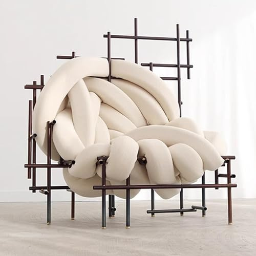 Generisch Loveseat-Couch, 60 Langes, Dekoratives Sofa mit Künstlerischem Geschmack, Metallrahmen + Hochdichter Schwamm, for Wohnzimmer, Fotostudio, Café, Kunstgalerie