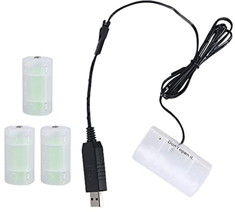 Rdxanc USB to D Cell Battery Cable Replace 1-4pcs D Size 1.5V Batteries for Clocks Remotes Electronic Device