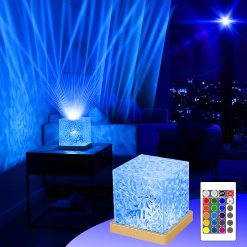 Probuk Galaxy Sternenhimmel Projektor Lampe mit Fernbedienung, LED Nachtlicht mit 16 Lichteffekten, Ozeanwellen & Polarlicht, USB Lampe für Schlafzimmer Wohnzimmer Party Kinder Erwachsene