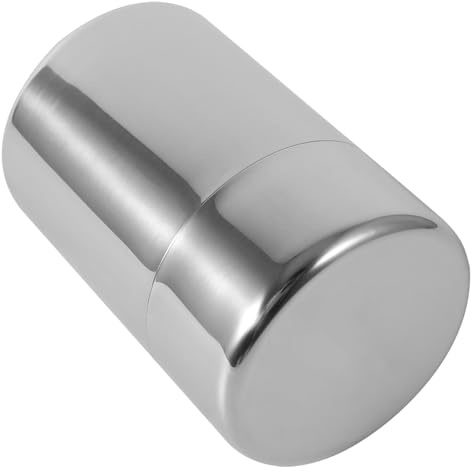 Hamwesh Tebehållare i Rostfritt Stål, Dubbla Lufttäta Lock, Matbehållare för Löst Te, Kaffe, Godis, örter med Metallbehållare för Förvaring (S)
