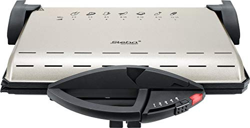 Steba PG 4.4 BBQ Kontaktgrill | Überbacken, Offen Grillen auf doppelter Fläche, Grillfläche: 2 x 37 x 23 cm