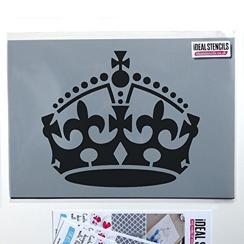 Krone Mädchen Kinderzimmer Schablone Haus Wand Dekorieren & Basteln Schablone malen Wände Stoffe & Möbel 190 Mylar Wiederverwendbare Schablone - semi-transparent Schablone, M/25X29CM