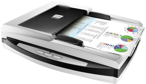 Plustek SmartOffice PL4080 ADF 600 x 600 DPI Flatbed & ADF Scanner, Schwarz, Grau – Scanner (216 x, 0283