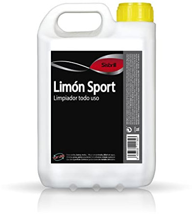 Sisbrill Limón Sport, Limpiador Concentrado Interior y Exterior vehículo - Tapicería, Salpicadero, Cuero, Mosquitos - 5 Litros