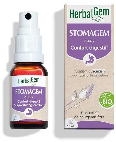HerbalGem Stomagem Complexe Spray Confort Digestif 15 ml | Citron, sureau, romarin et figuier pour rééquilibrer le confort digestif au quotidien.
