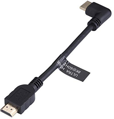 LARRITS Kurz HDMI 2.1 Kabel 8K 60Hz 4K 120HZ 90 Grad Winkel für PS5 PS4 TV DVD-Player Projektoren Computer PC Monitore (15cm rechter Winkel)