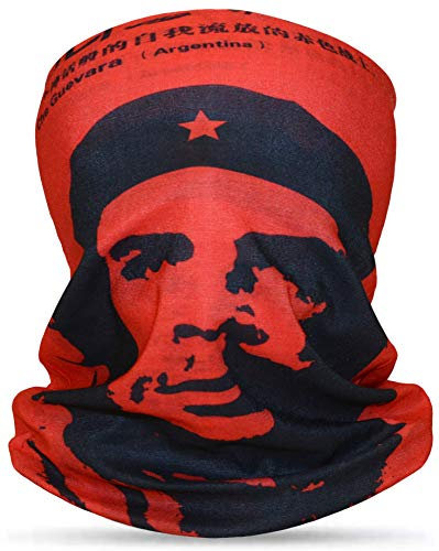 Multifunktionstuch Schlauchschal Gesichts- & Mundschutz Mehrzwecktuch Jogging Bikertuch Mundtuch Haar-/Stirnband Radfahrer Schlauchtuch Maske Sturmhaube Halstuch Kopftuch Che Guevara-Muster Rot