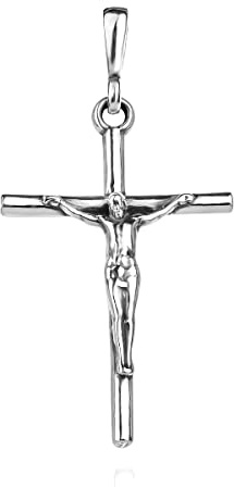 Kreuz Sterling Silber 925 Anhänger Jesus Christ Kruzifix Religiöse Unisex