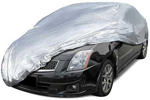 Shkalacar Funda Coche Asiento Universal, Cubierta Completa del Coche Exterior Interior Protección UV Solar Calor Prueba de Polvo Resistente a los arañazos Traje Sedán Pequeño