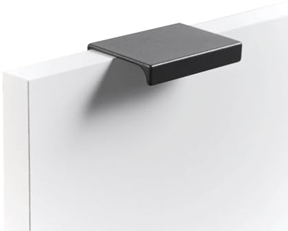 mokebo® Möbelgriff oder Schrankgriff aus Metall 'Der Handliche', Griff für Push-to-Open Möbel, Türgriff Made in Germany, 2er-Set in Schwarz