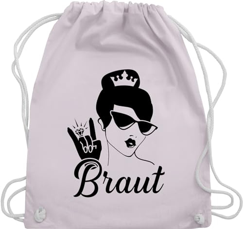 Shirtracer Turnbeutel Rucksack - JGA Junggesellenabschied Frauen - Braut Bride - Unisize - Pastell Rosa - jga-rucksack braut brauttaschen bachelorette party sie heiratet rucksackbeutel