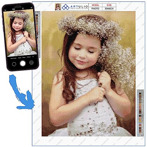 ARTULIO Diamond Painting Eigenes Foto - 30x40cm – 5D Diamant Painting Personalisiert