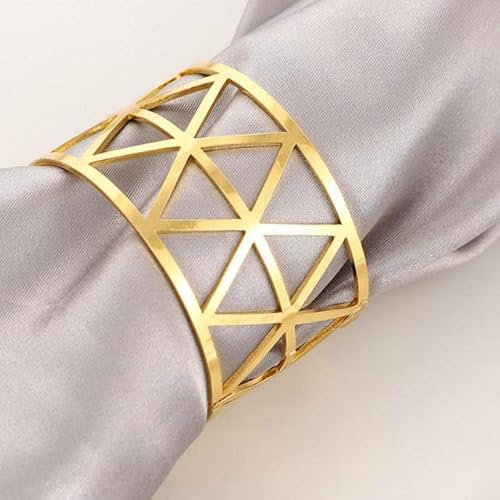 Serviettenringe, Serviettenschnalle, 6 Stück/Set, Rotweinflasche, Glas, Metall, Serviettenringe, Hochzeit, Valentinstag, Party, Tischdekoration, Serviettenhalter, Handtuchschnallen (Farbe: Gold) ( Col