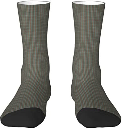 Oudrspo Clan Fraser Ancient Hunting Tartan Männer und Frauen Crew-Socken, Tartan Plaid Neuheit Mode Casual Crew Tube Socke Athletic Sports Dress Socken