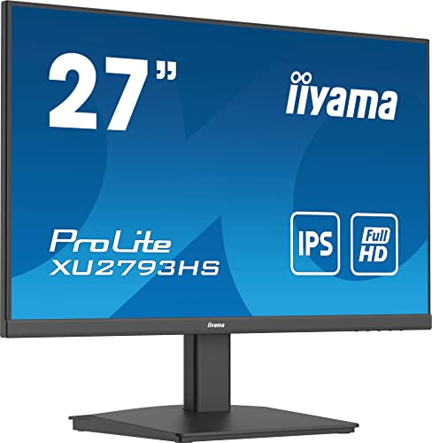Ecran iiyama 27 Prolite Ultra Mince, IPS, 1920x1080 @100Hz, 1ms, HDMI, DP, Haut-parleurs + écouteurs, VESA 100x100, i-Style Colour, Réduction de la lumière Bleue, TCO