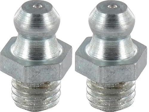 cyclingcolors 2x schmiernippel stahl kegelschmiernippel Fettpresse Nippel traktor rasenmäher auto motorrad roller, M7 X 1 180°