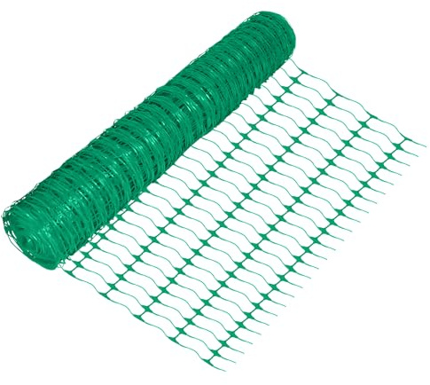 UISEBRT Stängsel av plast, skyddsnät, byggstaket, varningsnät, uppsamlingsnät, begränsningsstaket, flexibelt trädgårdsnät grönt, 1 x 80 m
