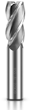 ASNOMY 22mm HSS Schaftfräser CNC Drehmaschine geraden Schaft, 4 Flöte Spiralfräser Schneide Schaftfräsersatz Drill End Mill Fräser Bit