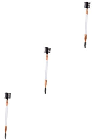 minkissy 3-teiliges Make-up-pinsel-set Komplettes Make-up-set Holzgriff Nylonborsten Pinsel für Gesicht Augen und Augenbrauen für Frauen Kein Ausfallen