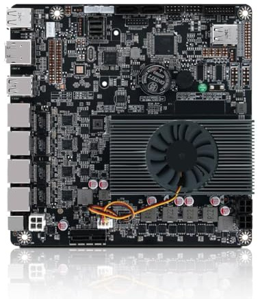 MNBOXCONET NAS Placa Base Core i3 N305 Processor Low Power, 8GB RAM 256GB SSD, UHD Graphics, Firewall Mini-ITX NAS Board, 4 x i226V 2.5GbE LAN, Dual M.2 2280 NVMe Slot, USB3.0