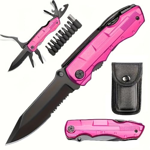 Messer-Multitool, Jahrestags-Geburtstagsgeschenkideen, einzigartiges Camping-Jagd-Angel-Werkzeug, Geschenk für Freundin, Mutter, beste Freundin