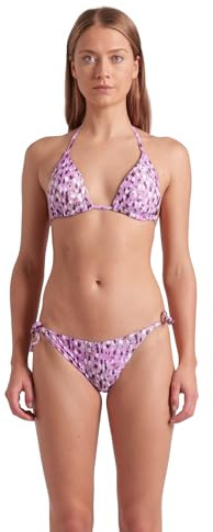 ARENA Water Prints Bikini Mujer, Traje de Baño en Tejido Elástico Reciclado de Secado Rápido, Bikini para Playa y Piscina con Copas Extraíbles, Top y Braguitas con Lazos
