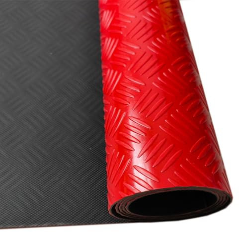Pavimento Gomma Tappetino Flessibile per Banco da Lavoro da Garage, Tappetino in Gomma con Piastra Diamantata, Tappetini da Corridoio in Pvc, Tappetini per Garage per Rimorchi, per Palestra di Magazzi