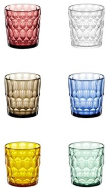 Guzzini Set 6 Bicchieri Bassi Vanity D 8,5 Cm H 9,2 Cm Multicolor