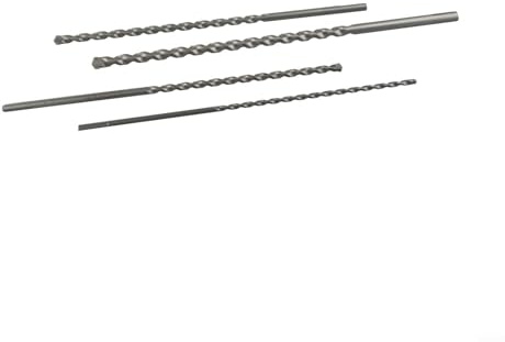 Eawfgtuw 4-Piece Masonry Drill Bit Set Triangle Shank Bits with Carbide Tip for Concrete Stone Limestone Drilling 6mm 8mm 10mm 12mm Long Length 300mm