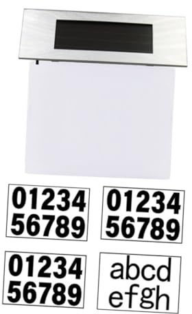 WHAMVOX Solar LED House Number Lamp Outdoor Solar Doorplate Light Bright White for Easy Address Identification and Night Visibility