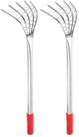 QUARKZMAN 2 Unidades Rastrillo De Almejas 19.68 Pequeño Rastrillo para Almejas Escarbador De Suelo Rastrillo para Hierba con Mango Ergonómico para Mariscos Jardinería Cultivo Patio