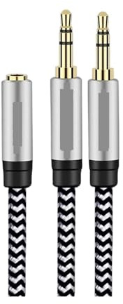 Cavo Splitter Audio For Cuffie Con Microfono Da 3,5 Mm, Femmina A 2 Cavi Di Prolunga AUX For Maschio For Telefono E Computer For Connessione Dati