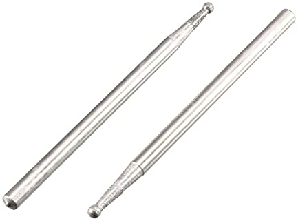 sourcing map 20 Stück 2.35mm Schaft 1,5mm D. Kopf Kugel | Schleifen montiert Bit