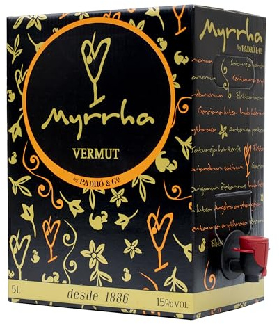 Vermouth Padró Myrrha Rojo Bag in Box, vermouth, 500 cl - 5000 ml