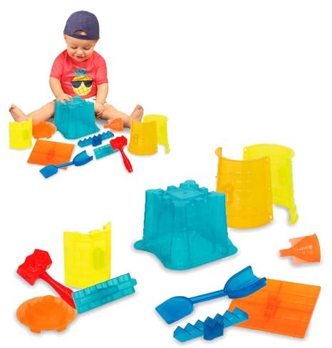 Battat Sandspielzeug Set, Sandkasten Spielzeug Kinder mit Sandförmchen und Schaufel – Strandspielzeug für Mädchen und Jungen ab 3 Jahren (11 Teile)