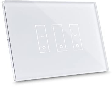 Interruttore di design iotty i3S PLUS, domotica wifi, gestione intelligente di tende e tapparelle, deviatore wifi compatibile con Google Home, Alexa e Siri con sensori di temperatura e luminosità