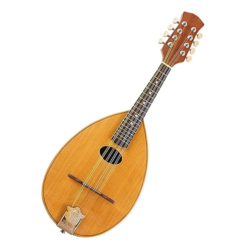 Handgefertigte Mandoline Aus Massivem Fichtenholz, 31 Zoll, 17 Bünde, 8-saitige Mandoline-Gitarre Mandolinen für Erwachsene (Color : 02)