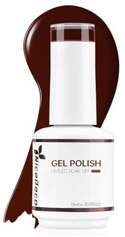 Nicedeco Smalto Semipermanente per Unghie Colori, Glitter Gel Nail Polish Smalto per Unghie Normale in Gel Soak Off UV LED per Manicure - (260)15ml