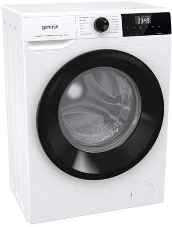 Gorenje WNHPI64SAPS/DE Lavadora con función de vapor, 6 kg, 1400 rpm, 15 programas, AquaStop, Inverter PowerDrive Motor/tambor de acero inoxidable/seguridad para niños/eficiencia energética A/blanco