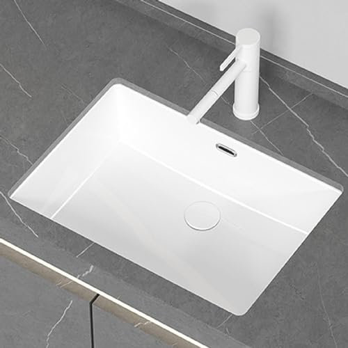 Badezimmer-Waschbecken, rechteckig, Einbauwaschbecken, leicht zu installieren, kratzfestes Keramikwaschbecken für Wohnungen, Zuhause, Hotels, Restaurants, Wohnmobile, Bars, Balkone